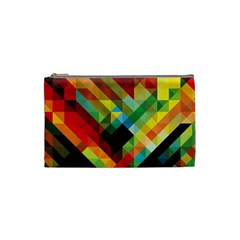 Pattern Colorful Geometry Abstract Wallpaper Cosmetic Bag (small)