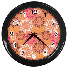 Abstract Seamless Pattern Graphic Pattern Wall Clock (black)