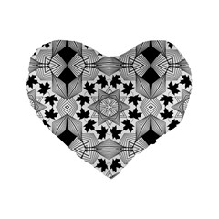 Seamless Pattern With Maple Leaves Standard 16  Premium Flano Heart Shape Cushions