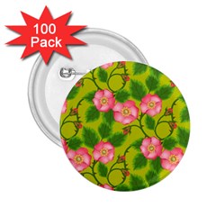 Roses Flowers Pattern 2 25  Buttons (100 Pack) 