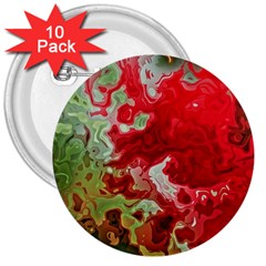 Abstract Stain Red 3  Buttons (10 Pack)  by Vaneshart