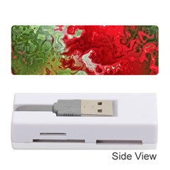 Abstract Stain Red Memory Card Reader (stick)