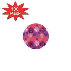 Abstract Seamless Pattern Graphic Pink 1  Mini Buttons (100 Pack) 