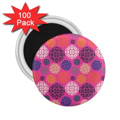 Abstract Seamless Pattern Graphic Pink 2 25  Magnets (100 Pack)  by Vaneshart