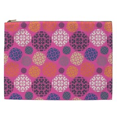 Abstract Seamless Pattern Graphic Pink Cosmetic Bag (xxl)