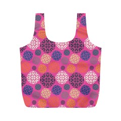 Abstract Seamless Pattern Graphic Pink Full Print Recycle Bag (m)