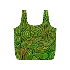 Background Abstract Green Full Print Recycle Bag (s)