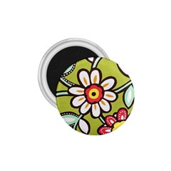 Flowers Fabrics Floral 1.75  Magnets