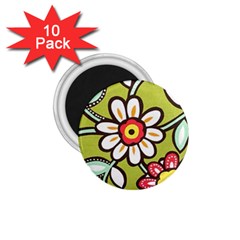 Flowers Fabrics Floral 1.75  Magnets (10 pack) 