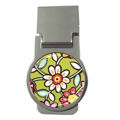 Flowers Fabrics Floral Money Clips (Round) 