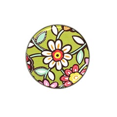 Flowers Fabrics Floral Hat Clip Ball Marker