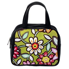 Flowers Fabrics Floral Classic Handbag (One Side)