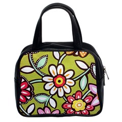 Flowers Fabrics Floral Classic Handbag (Two Sides)