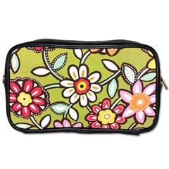 Flowers Fabrics Floral Toiletries Bag (two Sides)