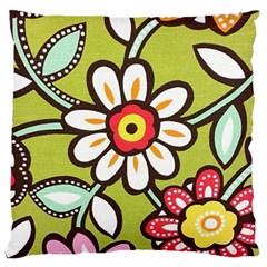 Flowers Fabrics Floral Large Cushion Case (Two Sides)
