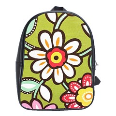 Flowers Fabrics Floral School Bag (XL)