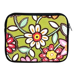 Flowers Fabrics Floral Apple iPad 2/3/4 Zipper Cases