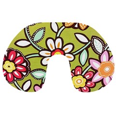 Flowers Fabrics Floral Travel Neck Pillow