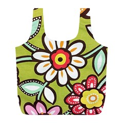 Flowers Fabrics Floral Full Print Recycle Bag (L)