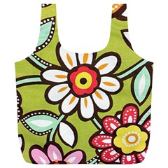Flowers Fabrics Floral Full Print Recycle Bag (XL)