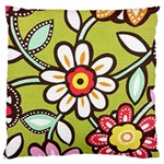 Flowers Fabrics Floral Large Flano Cushion Case (One Side) Front