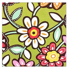 Flowers Fabrics Floral Large Satin Scarf (Square)