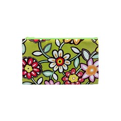 Flowers Fabrics Floral Cosmetic Bag (XS)