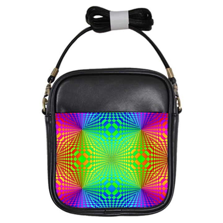 Pattern Colorful Abstract Girls Sling Bag