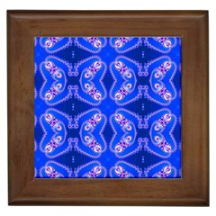 Seamless Fractal Blue Framed Tile