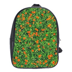 Carnations Flowers Seamless School Bag (large)