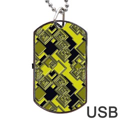 Seamless Pattern Background Dog Tag Usb Flash (one Side)