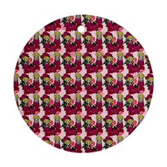 Thurs Pattern  Pink Round Ornament (two Sides) by snowwhitegirl