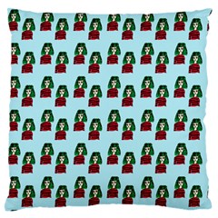 Girl With Green Hair Pattern Large Flano Cushion Case (one Side) by snowwhitegirl