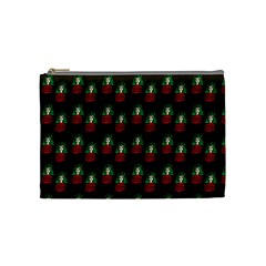 Girl With Green Hair Pattern Brown Cosmetic Bag (medium) by snowwhitegirl