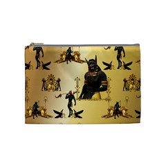 Anubis The Egyptian God Pattern Cosmetic Bag (medium) by FantasyWorld7