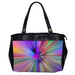 Rays Colorful Laser Ray Light Oversize Office Handbag (2 Sides) by Bajindul