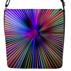 Rays Colorful Laser Ray Light Flap Closure Messenger Bag (s) by Bajindul
