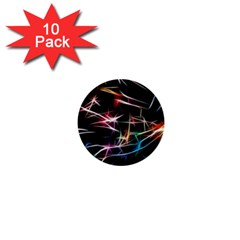 Lights Star Sky Graphic Night 1  Mini Buttons (10 Pack)  by HermanTelo