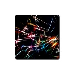 Lights Star Sky Graphic Night Square Magnet by HermanTelo