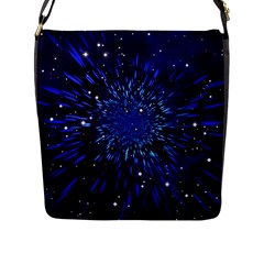 Star Universe Space Starry Sky Flap Closure Messenger Bag (l)