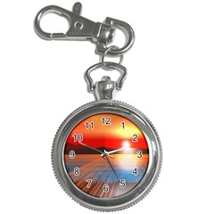 Sunset Water River Sea Sunrays Key Chain Watches by Mariart