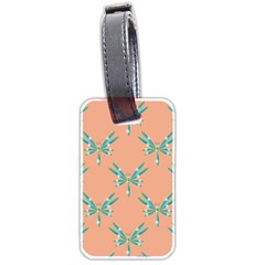 Turquoise Dragonfly Insect Paper Luggage Tag (two Sides)