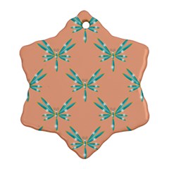 Turquoise Dragonfly Insect Paper Ornament (snowflake)