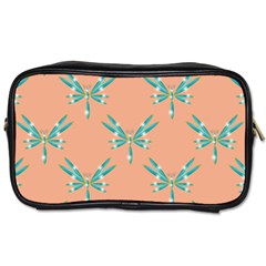 Turquoise Dragonfly Insect Paper Toiletries Bag (two Sides) by Alisyart