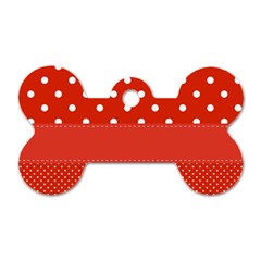 Polka Dots Two Times Dog Tag Bone (two Sides)