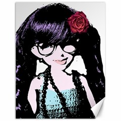 Girl With Flower Canvas 12  X 16  by snowwhitegirl