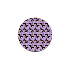 Redhead Girl Pattern Lilac Golf Ball Marker by snowwhitegirl