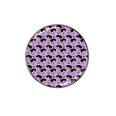 Redhead Girl Pattern Lilac Hat Clip Ball Marker (10 Pack)