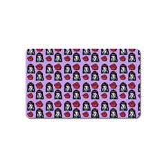 Girl Flower Pattern Lilac Magnet (name Card) by snowwhitegirl