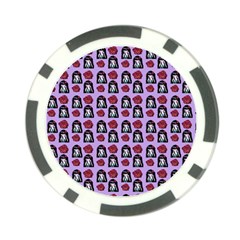 Girl Flower Pattern Lilac Poker Chip Card Guard (10 Pack) by snowwhitegirl